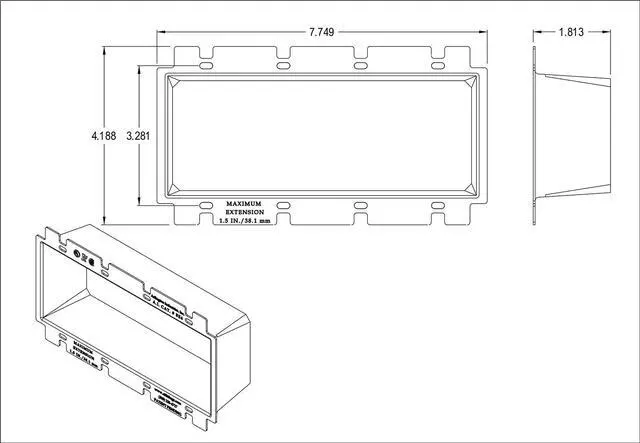Alt view image 3 of 3 - iMBAPrice BE4-2 (4-Gang) Electrical Power Outlet Box Extender, White (Made in USA)