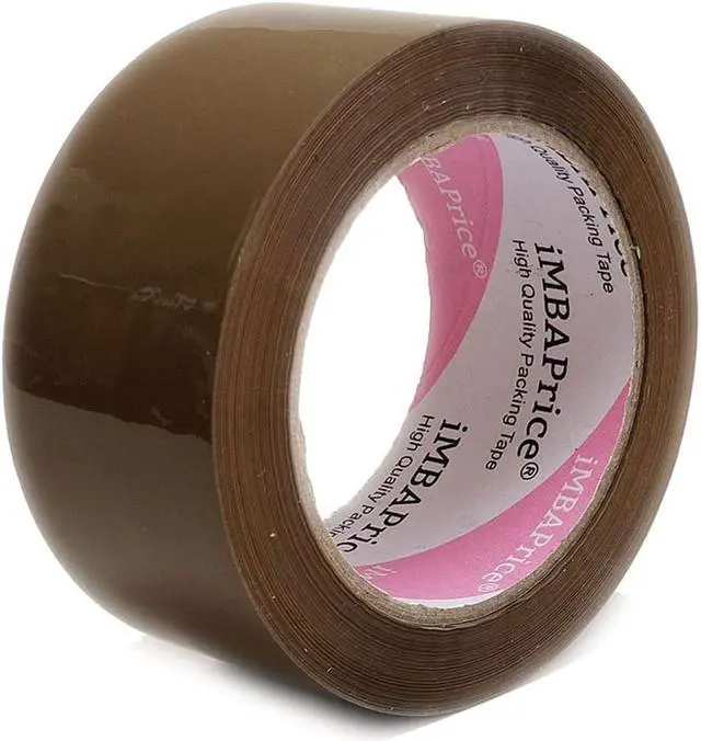 Alt view image 2 of 3 - iMBAPrice Brown Sealing Tape - 1 Box of Premium (6 Roll of 110 Yards) 6 x 330 Feet Long 2" Wide Tan/Brown Color Shipping