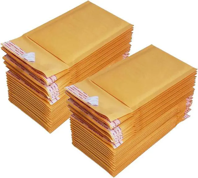 Main image of iMBAPrice #000 4 X 8 Kraft Bubble Mailers Padded Envelopes, Total 50 Envelope
