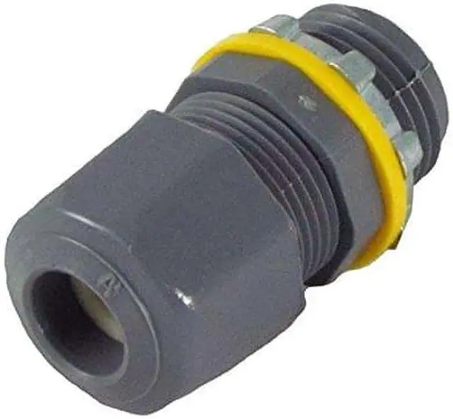 Main image of LIQUID TIGHT STRAIN RELIEF - 1/2 INCH NPT THREAD, W/1 ROUND HOLE FOR USE-2 #12 & #10 WIRE, .100-.300", GRAY, (PACK OF 5)