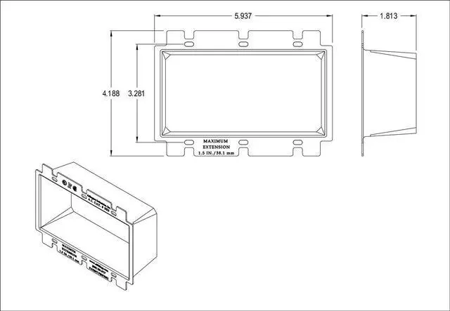 Alt view image 3 of 3 - iMBAPrice BE3-1 (3-Gang) Electrical Power Outlet Box Extender, White (Made in USA)