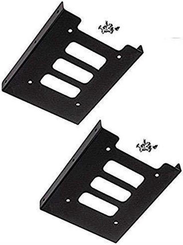 Main image of iMBAPrice (Pack of 2) 2.5" To 3.5" Bay SSD HDD Notebook Hard Disk Drive Black Mounting Bracket Adapter Tray Kit
