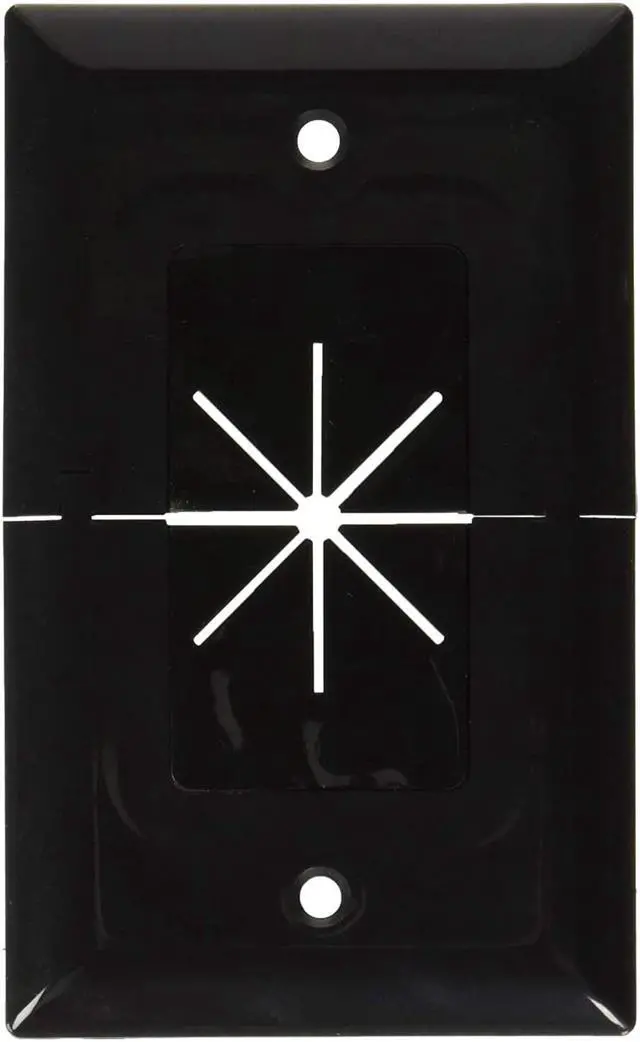 Alt view image 3 of 3 - DataComm 450017BK Flexible Opening Split Plate Black