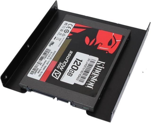 Alt view image 2 of 5 - iMBAPrice (Pack of 2) 2.5" To 3.5" Bay SSD HDD Notebook Hard Disk Drive Black Mounting Bracket Adapter Tray Kit