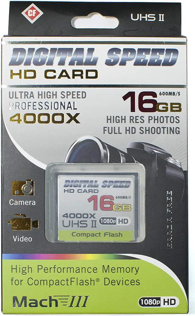 Alt view image 2 of 2 - Digital Speed 4000X 16GB Professional High Speed Mach III 600MB/s Error Free (CF)