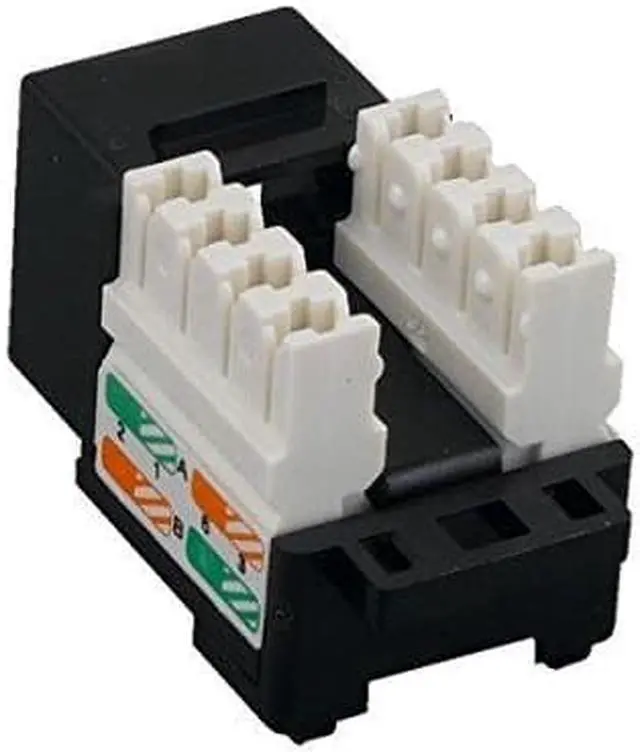 Alt view image 3 of 3 - iMBAPrice (10-Pack) Cat6 RJ45 Punch-Down Keystone Jack in (Black)