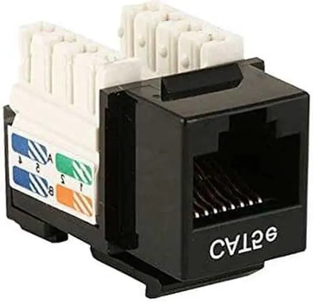Alt view image 2 of 3 - iMBAPrice (Pack of 10) Keystone Punch Down Jack Cat-5e RJ-45 (Cat5e (10 Pack), Black)