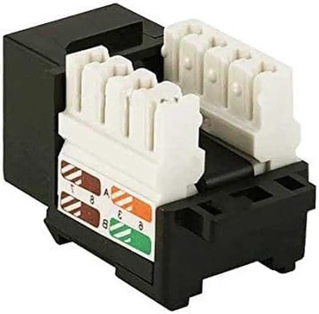 Alt view image 3 of 3 - iMBAPrice (Pack of 10) Keystone Punch Down Jack Cat-5e RJ-45 (Cat5e (10 Pack), Black)