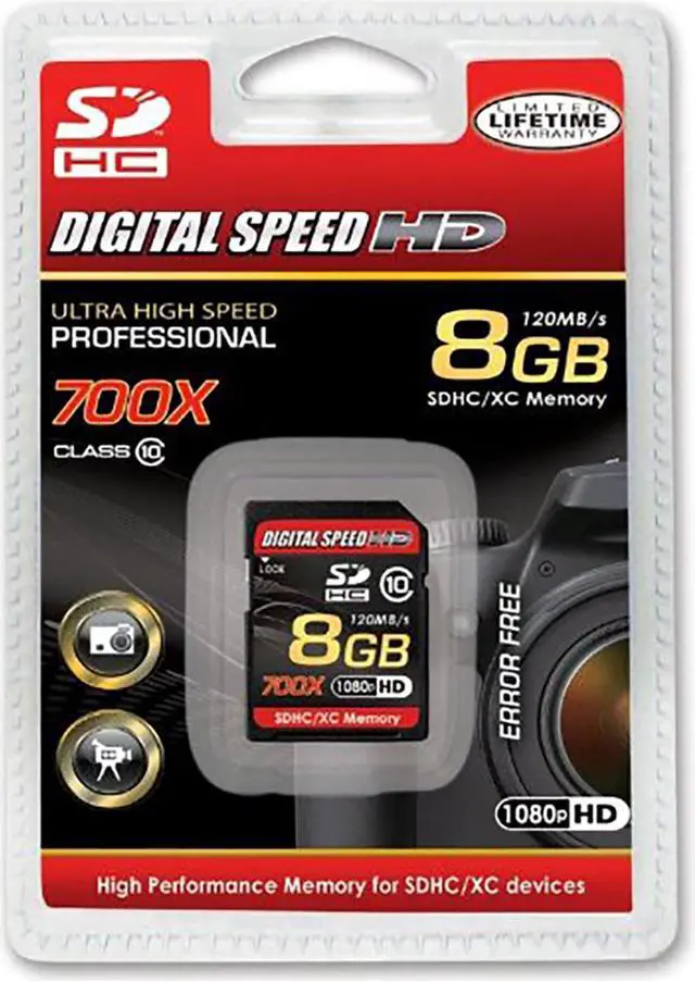 Alt view image 2 of 3 - Digital Speed Professional 8 GB SDHC