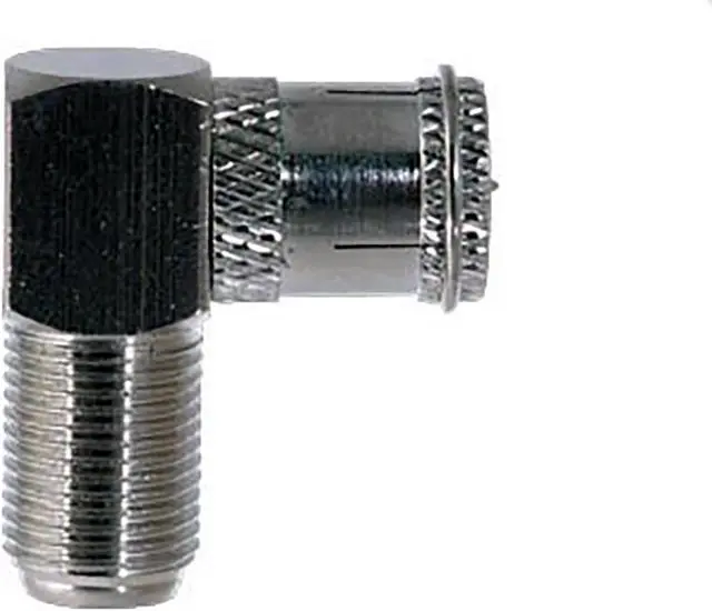 Alt view image 2 of 3 - iMBAPrice (Pack of 100) Right Angle F-Jack to F-Quick Push On Plug - Male/Female - Adapter (Support Comcast, Time Warner