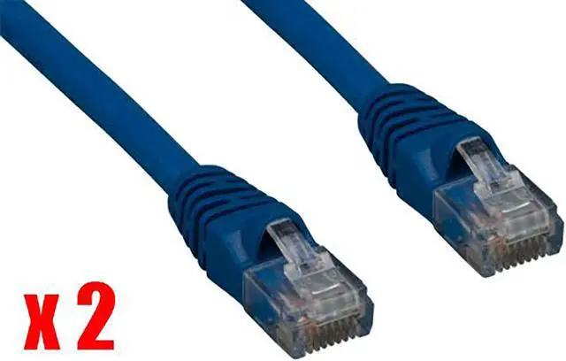 Main image of iMBAPrice (Pack of 2) Blue 200 Feet CAT5e RJ45 Patch Ethernet Network Cable For PC, Mac, Laptop, PS2, PS3, XBox, and XB