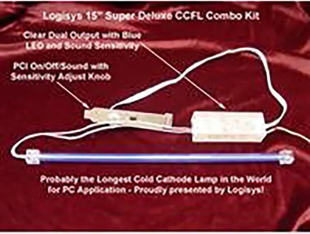 Alt view image 2 of 2 - Logisys 15" White Deluxe Sound Activated CCFL Kit