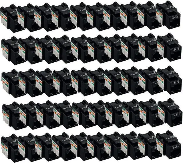 Main image of (Pack of 100) Cat5e RJ45 Female to Female UTP Keystone Inline Coupler - White