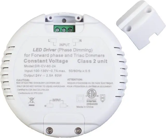 Alt view image 3 of 6 - ETL LISTED 24V 60W CLASS 2 TRIAC DIMMABLE ROUND SHAPE POWER SUPPLY