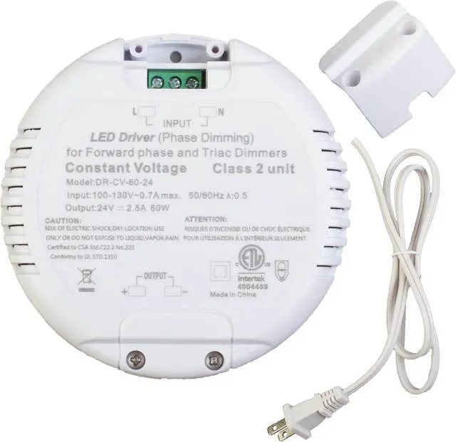 Main image of ETL LISTED 24V 60W CLASS 2 TRIAC DIMMABLE ROUND SHAPE POWER SUPPLY