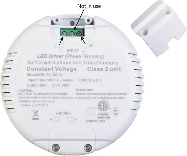 Alt view image 2 of 6 - ETL LISTED 24V 60W CLASS 2 TRIAC DIMMABLE ROUND SHAPE POWER SUPPLY