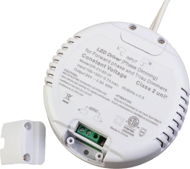 Alt view image 6 of 6 - ETL LISTED 24V 60W CLASS 2 TRIAC DIMMABLE ROUND SHAPE POWER SUPPLY