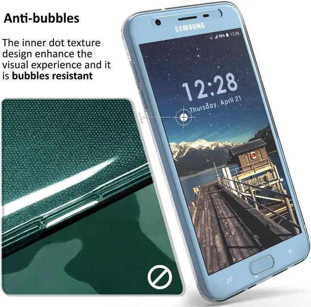 Alt view image 6 of 6 - Clear Screen Guard Full Body TPU Wrap Case Cover for Galaxy Express Prime 3