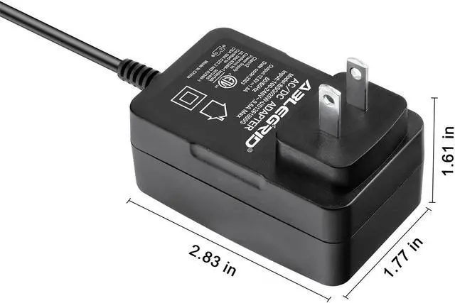 Alt view image 5 of 6 - ABLEGRID 2-Prong AC/DC Adapter Compatible with WYBOT WY1102 11.1V 2600mAh Lithium Li-ion Battery Cordless Robotic Automatic Pool Vacuum Floor Cleaner 12.6V 1A 12.6VDC 1000mA Power Supply Cord Charger
