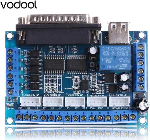 Alt view image 5 of 5 - Parts For Mach3 CNC Stepping Motor Driver Interface Adapter Breakout Board With USB Cable For WIN XP System Only