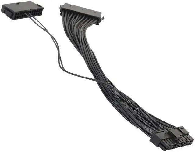 Alt view image 3 of 5 - 2pcs/lot 30cm 18AWG Power Synchronous Starter Wire Dual PSU Power Supply 24 pin ATX Motherboard Adapter Cable for BTC Miner