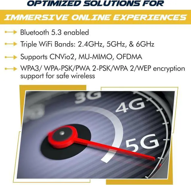 Alt view image 7 of 7 - HighZer0 Electronics AX1690i Killer Series Upgraded WiFi 6E Adapter | Gaming WiFi Adapter | CNVio2 M.2 Wifi Card | 3.0 Gbps WiFi for PC | Bluetooth 5.3 Support | Requires Intel 12th+ Gen CPU