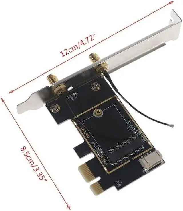 Alt view image 6 of 8 - Laptop to Desktop (PCIe x1) Wi-Fi Card Converter for M.2 PCIe Network Cards with Bluetooth Support