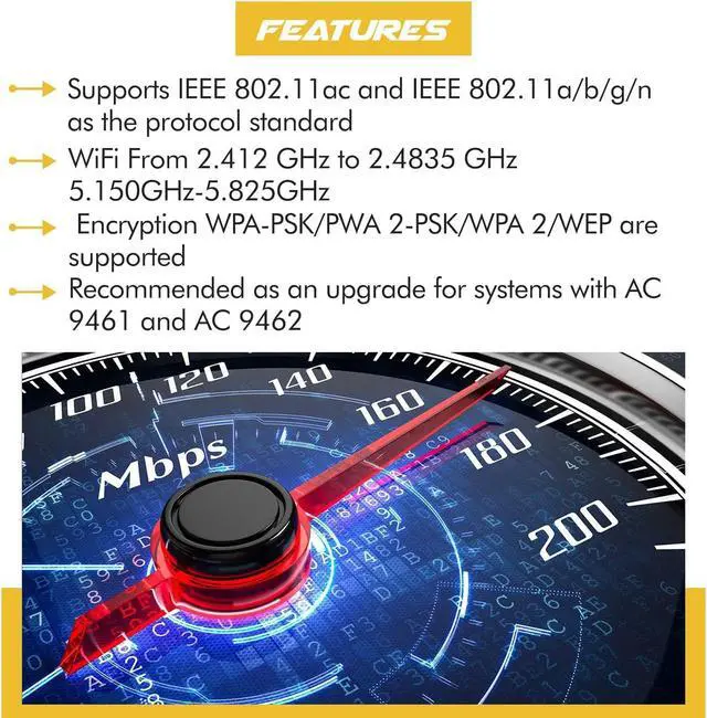 Alt view image 6 of 7 - Laptop Upgrade Card Wireless-AC 9560 802.11ac Bluetooth 5.0 Support M.2 WiFi MU-MIMO