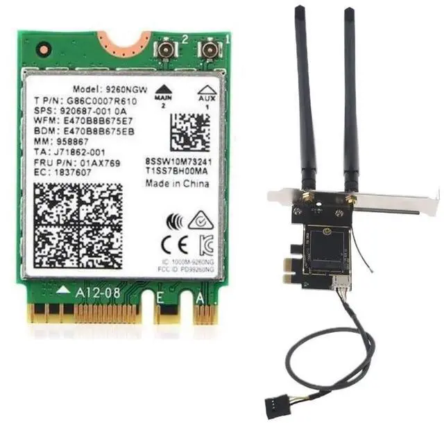 Main image of Desktop Wireless Network M.2 WiFi Card to PCIe 1X Adapter Converter with Bluetooth-compatible Cable