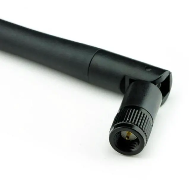 Alt view image 4 of 5 - Black 3dBi Dual Band Signal Booster Mini Wi-Fi Antennas (2.4GHz/5GHz-5.8GHz) with SMA Male Connector for Wireless Camera, Router, Hotspot - 2 Pack