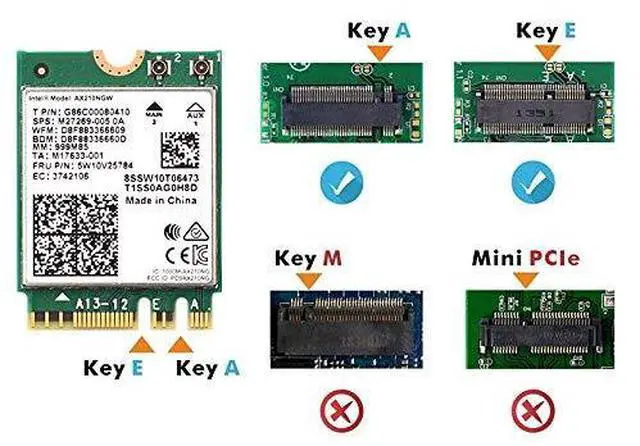 Alt view image 5 of 7 - TelDaykemei 5473Mbps WiFi 6E Intel AX210 Bluetooth 5.2 M.2 2230 Key E Network Card 2.4G/5Ghz/6Ghz Wireless Internal Adapter AX210NGW 802.11ac/ax WiFi Adapter, Support Windows 10 for Laptop Desktop