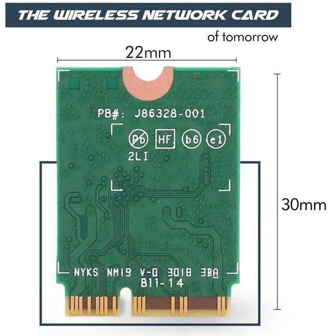 Alt view image 2 of 6 - HighZer0 Electronics BE202 WiFi 7 Card | M.2 PCIe WiFi Card | Tri-Band 2.4/5/6 GHz | Up to 2.4 Gbps | WiFi Card for PC | Supports Bluetooth 5.4 & Intel PCs with Windows 11 | BE202NGW