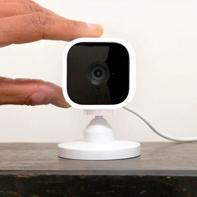 Alt view image 7 of 20 - Blink Mini Compact indoor plug-in smart security camera 1080 HD video motion detection Works with Alexa – 1 camera White