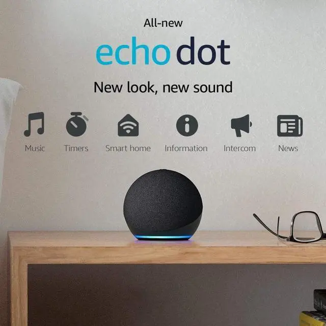 Alt view image 7 of 20 - Echo Dot (4th Gen) | Smart Speaker with Alexa | Charcoal