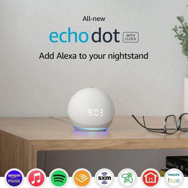 Alt view image 2 of 20 - Amazon 53-023503 Home AutomationEcho Dot (4th Gen) | Smart Speaker with Clock and Alexa | Glacier White
