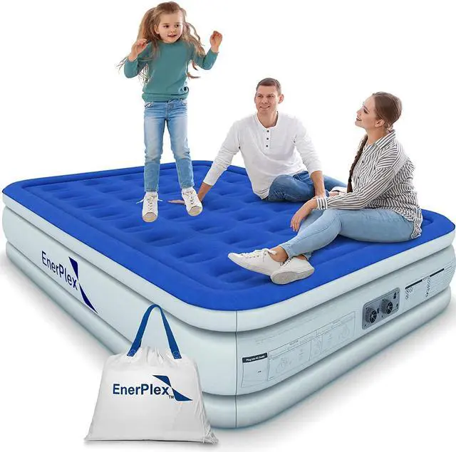 Main image of EnerPlex Premium Double Pump Deluxe Twin Size Air Mattress Bed with Built-in Pump Elevated, Double High, Twin Blow Bed for Home, Camping, Travel - Size, Twin - 18 inch