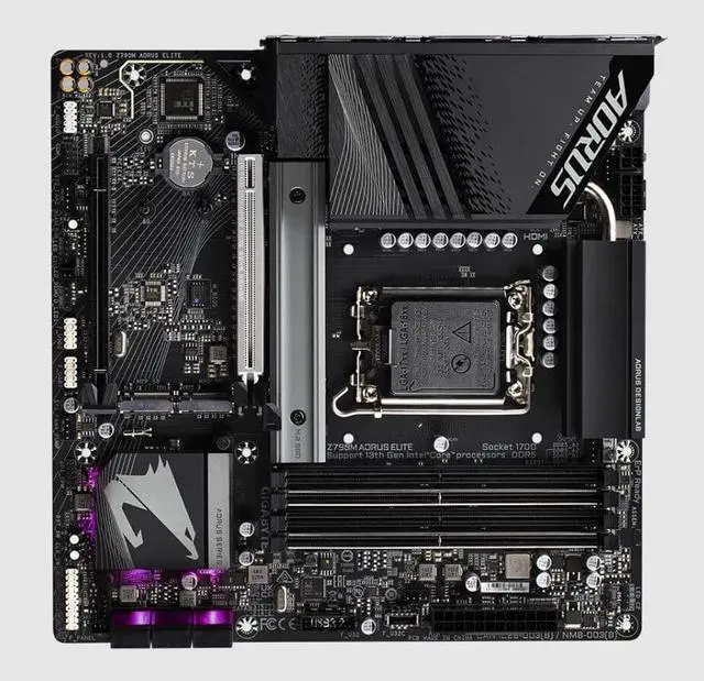 Alt view image 4 of 6 - Gigabyte Z790M AORUS ELITE Motherboard CPU LGA1700 Intel DDR5 HDMI 2.5GbE LAN