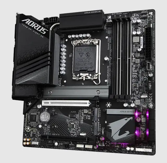 Alt view image 5 of 6 - Gigabyte Z790M AORUS ELITE Motherboard CPU LGA1700 Intel DDR5 HDMI 2.5GbE LAN