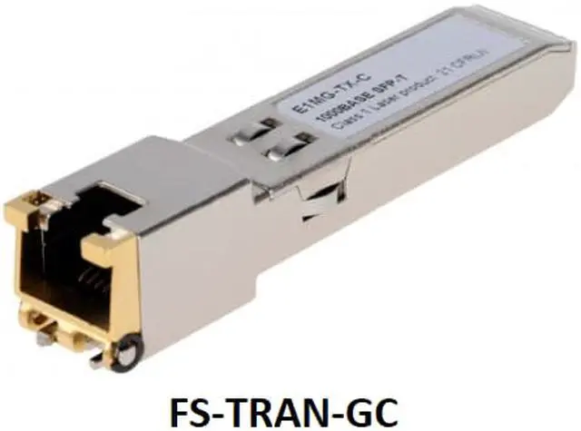 Main image of Fortinet FS-TRAN-GC 1GE SFP RJ45 transceiver module for FortiSwitch