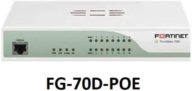 Main image of Fortinet FortiGate 70D-POE (FG-70D-POE) Multiple GE RJ45 and PoE GE RJ45