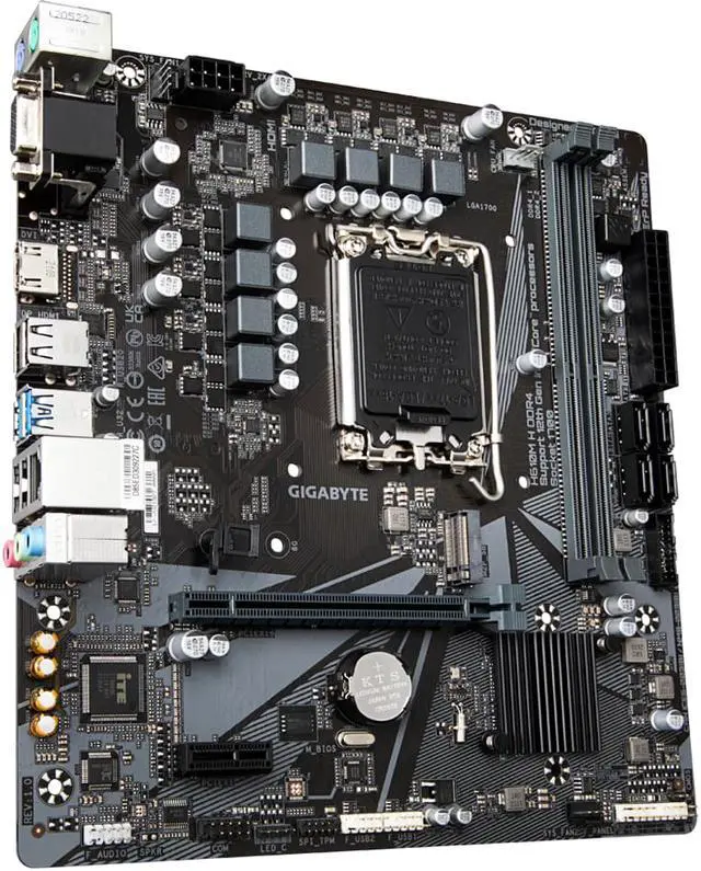 Alt view image 3 of 4 - Gigabyte H610M H DDR4 Motherboard CPU SOCKET LGA1700 Intel HDMI VGA GbE LAN