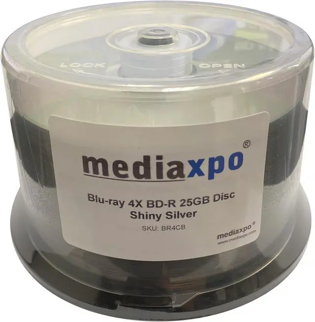 Main image of 50 Grade A Blu-ray 4X BD-R 25GB Disc Shiny Silver