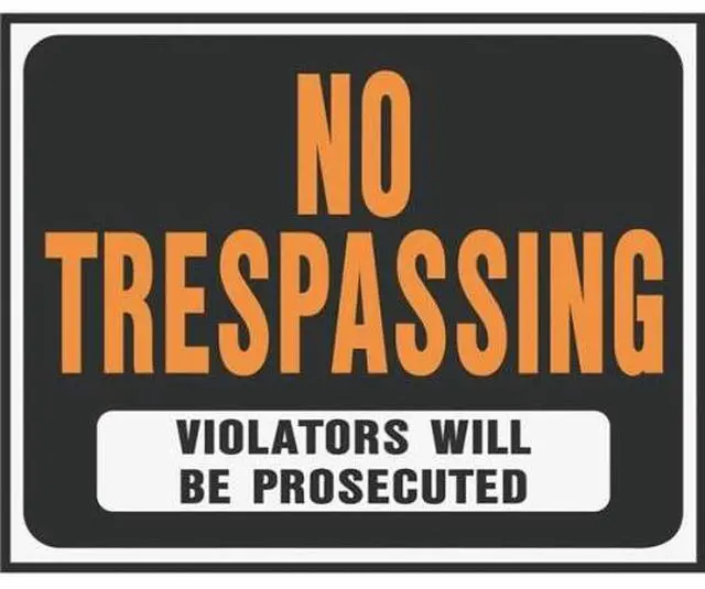 Alt view image 2 of 5 - Hy-Ko 15X19 NO TRESPASS SIGN SP-104 Pack of 5
