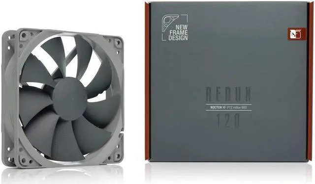 Alt view image 5 of 11 - Noctua NF-P12 redux-900 Ultra-Quiet 120mm Fan, Ideal for PC Cases, CPU heatsinks and Water Cooling radiators, Award-Winning Premium Model in Affordable Grey Redux Edition, Grey
