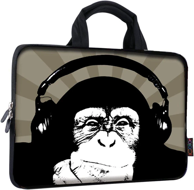 Main image of iColor 9.7" 10" 10.1" 10.2" inch Neoprene Tablet Bag Carring Case Sleeve Cover with Handle for fire hd 10 Tablet Case Laptops/Notebook/ebooks/Kids Tablet/Apple ipad Chimpanzee ICB10-9