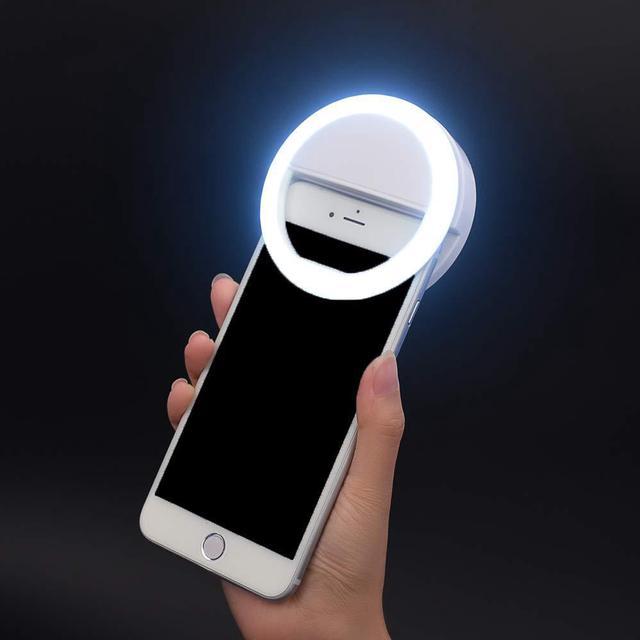 Phone Ring Light, Selfie Ring Light Rechargeable 3 Colors Adjustable  Brightness Portable Clip-On Ring Light with Mirror for Vlog/Tiktok/Makeup  Tutorial/Live Streaming/Video Conference : Amazon.in: Electronics