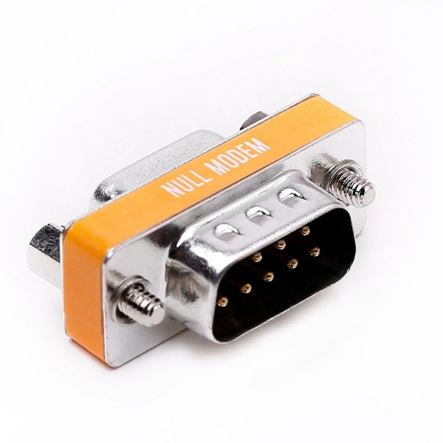 Alt view image 2 of 3 - DB9 null modem adapter male to female slimline data transfer serial port adapter 10 Pack