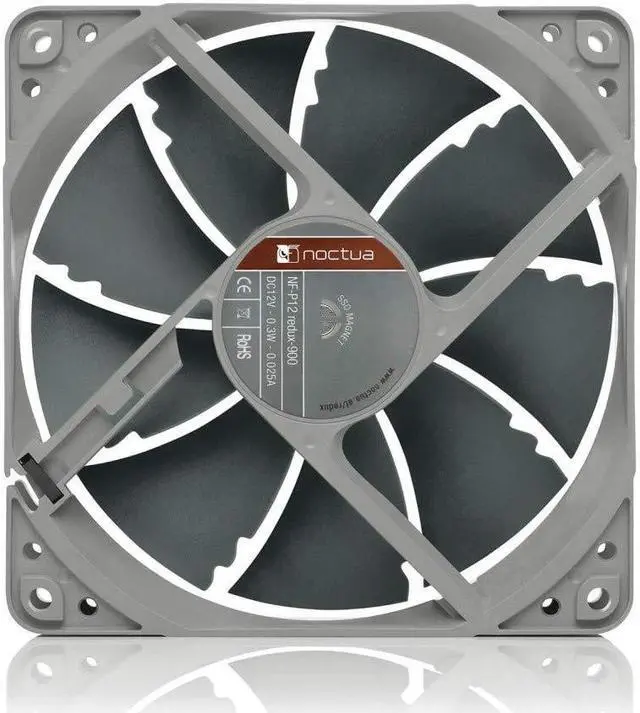 Alt view image 4 of 11 - Noctua NF-P12 redux-900 Ultra-Quiet 120mm Fan, Ideal for PC Cases, CPU heatsinks and Water Cooling radiators, Award-Winning Premium Model in Affordable Grey Redux Edition, Grey