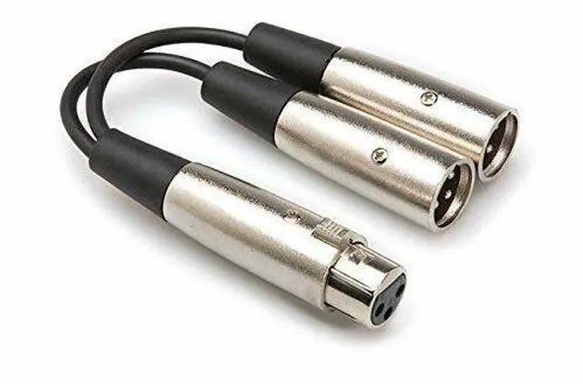 Alt view image 2 of 2 - Y Cable, XLR3F to Dual XLR3M, 18 in
