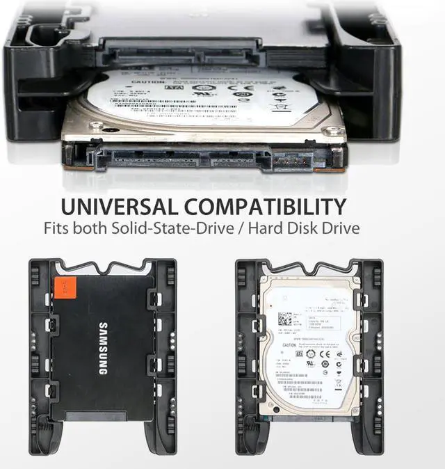 Alt view image 7 of 7 - ICY DOCK Dual Tool-Less Dual 2.5 to 3.5 HDD Drive Bay SSD Mounting Bracket Kit Adapter - EZ-Fit Lite MB290SP-B Dual (SSD Bracket Dual x2 Unit Package)